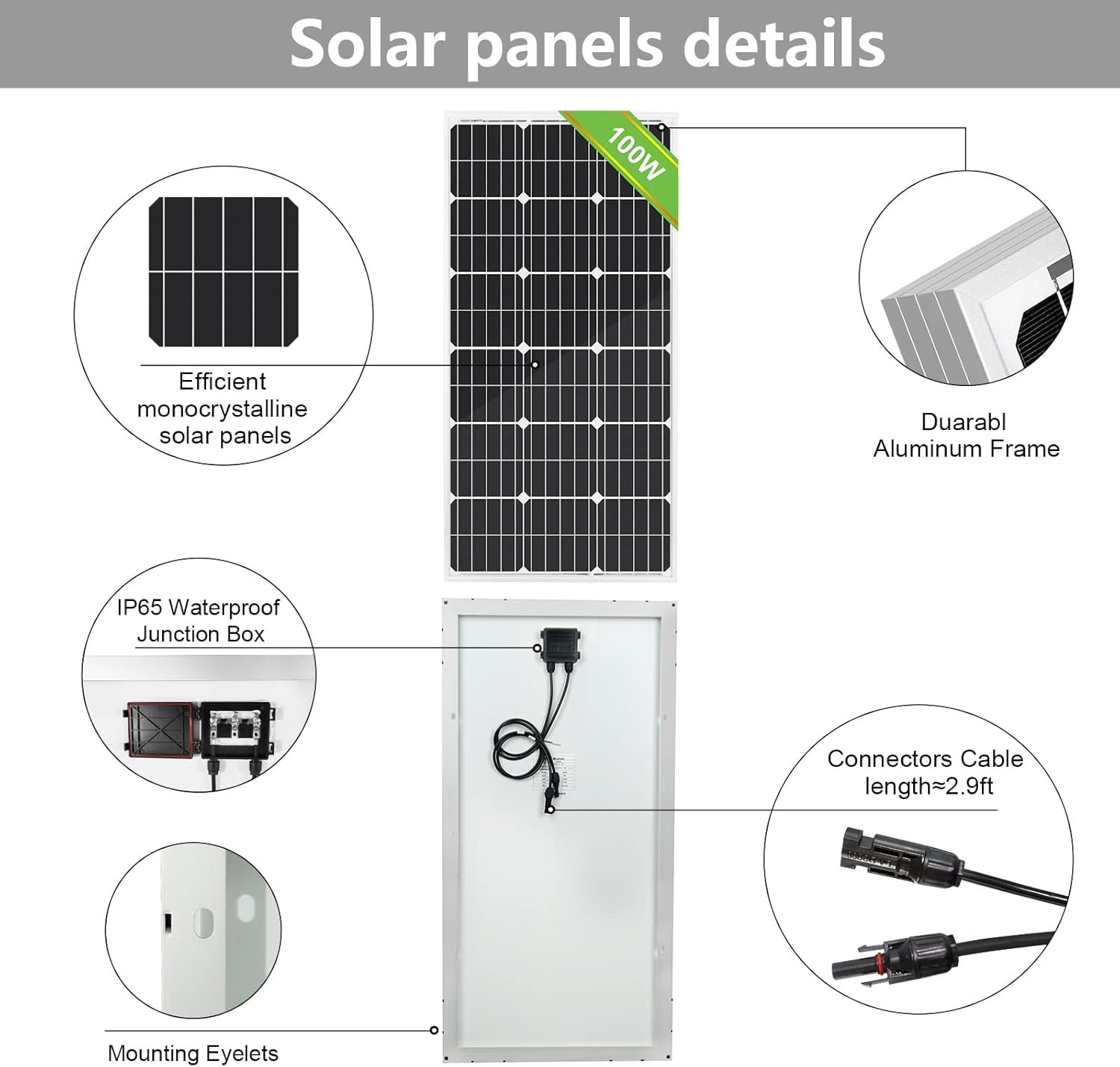 ECO-WORTHY 1200W Solar Wind Complete KIT: 1pc 400W Wind Turbine + 8pcs 100W Mono Solar Panel + 2pcs 100AH Battery + 1500W Inverter + 1pc Combiner Box