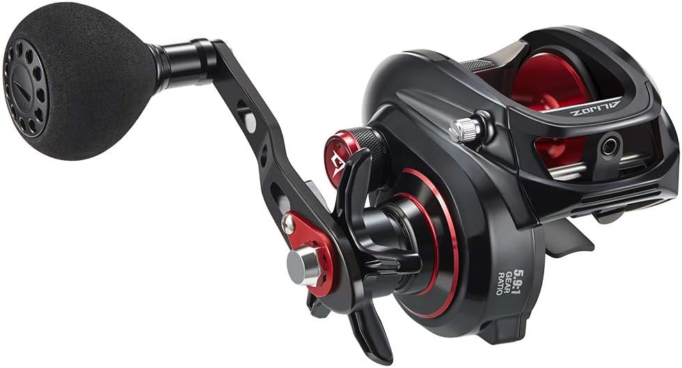 Piscifun Alijoz Baitcasting Reels - Size 300 Aluminum Frame Baitcaster, 33Lbs Max Drag Low Profile Baitcaster Reel, 5.9:1/8.1:1 Gear Ratio