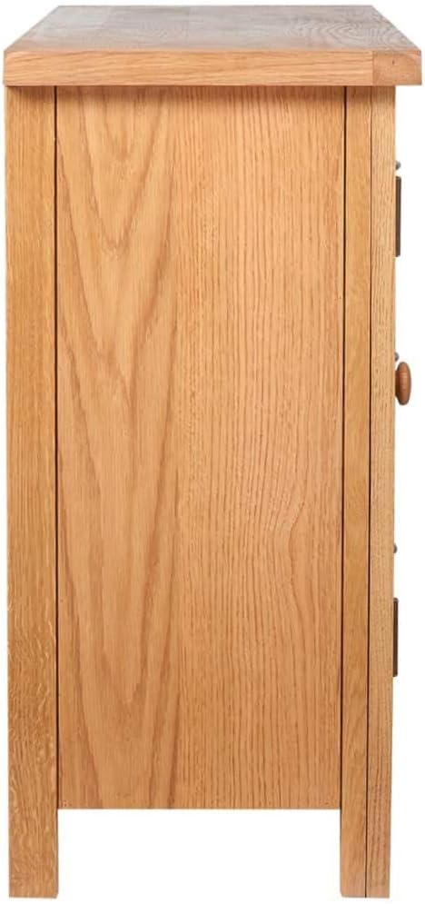 vidaXL Solid Oak Sideboard w/ 3 Drawers 2 Doors Side Storage Cabinet Cupboard