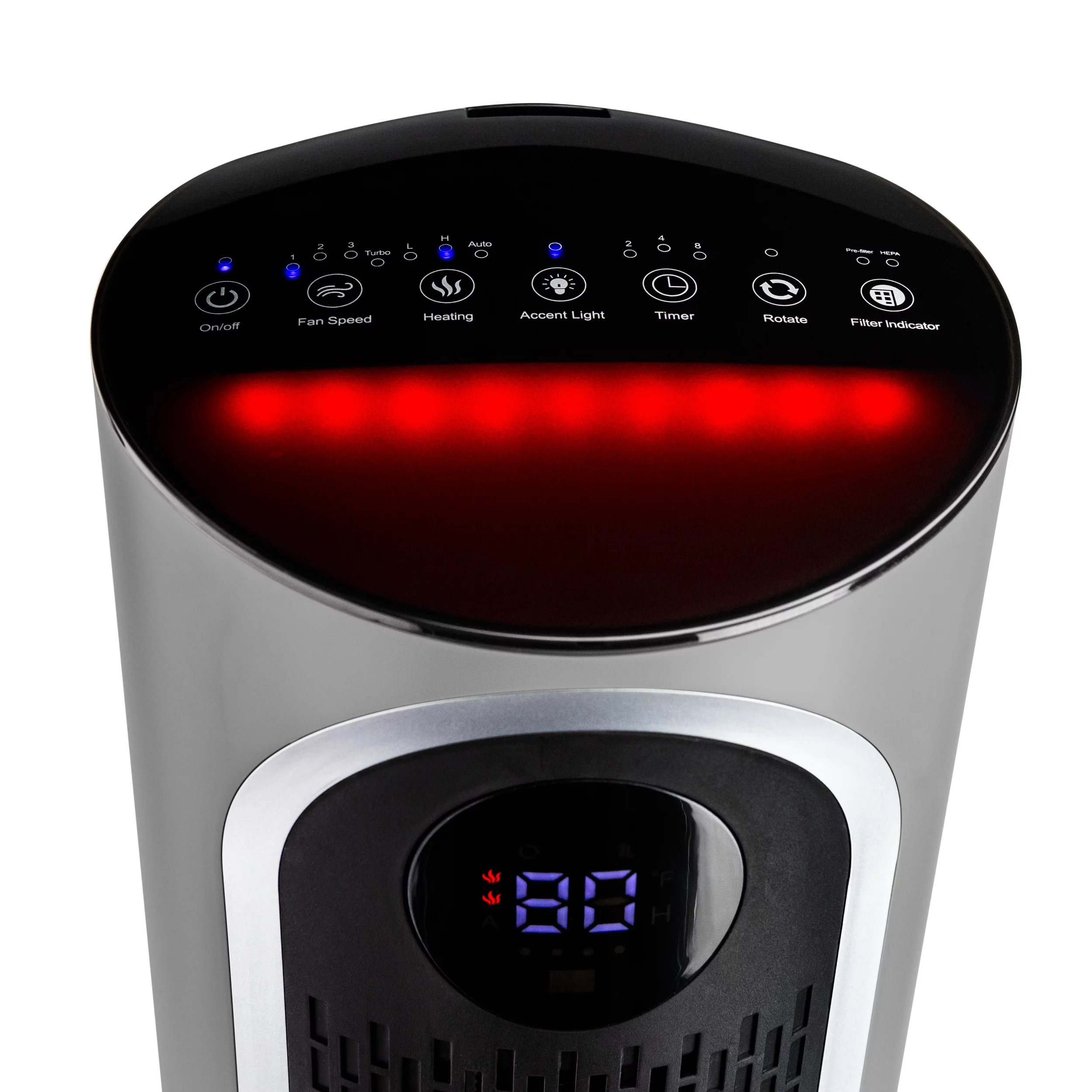LP500APHTR Livepure 2 in 1 Clean Heat Air Purifier & Heater (12 x 11.5 x 11.5 in) - Compact Design