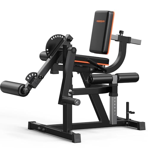 FEIERDUN 3-in-1 Adjustable Leg Extension and Curl Machine - 600lbs Capacity Leg Extension Machine for Lower Body Workouts
