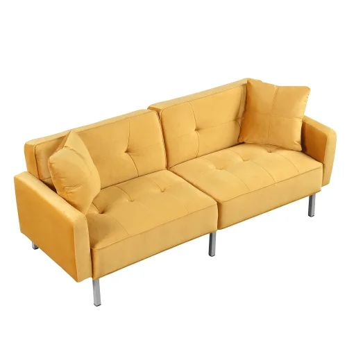Modern Convertible Folding Futon Sofa Bed for Compact Living Space, Apartment, Dorm