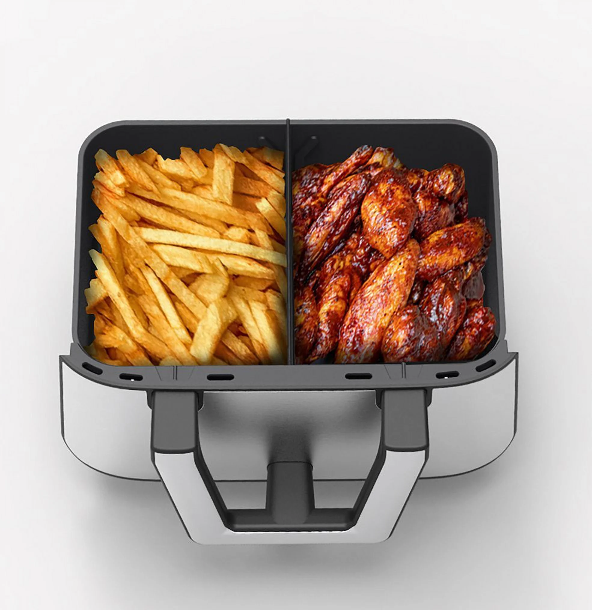 9-qt. Digital Air Fryer with Dual Flex Basket - Stainless Steel