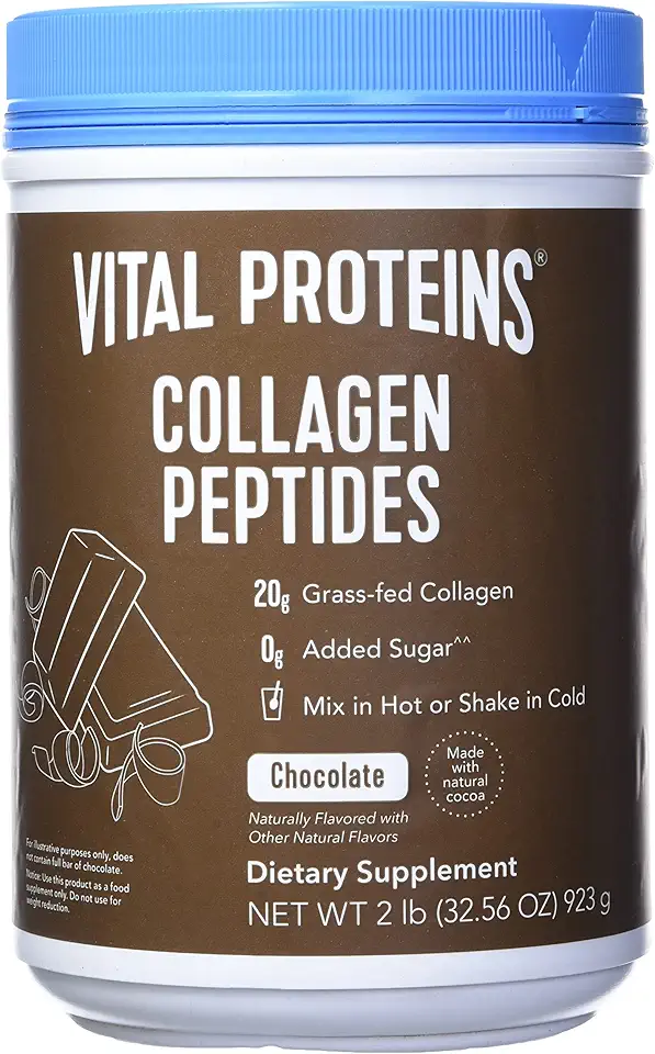 Vital Protein Collagen Peptides, Pasture Raised, Grass Fed, Paleo Friendly, Gluten / Zero Sugar Dairy Free, Chocolate, 32.56 Oz - Kansas Nuitrition
