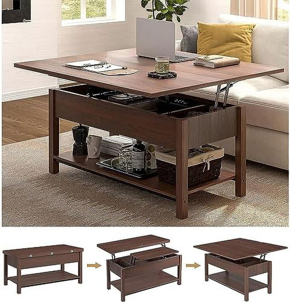 xrboomlife Lift Top Coffee Table  4-in-1 Multi- Convertible Coffee Table with   Coffee Table Converts to Dining Table for Living Room Reception Room
