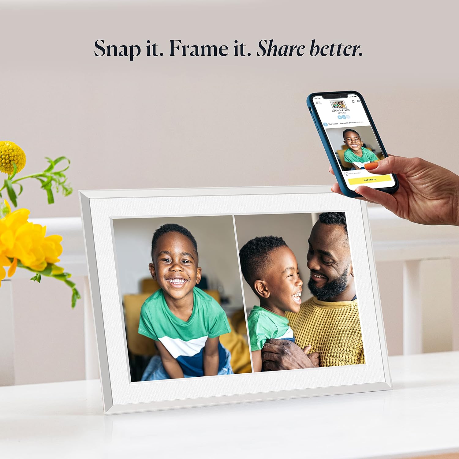 Aura Carver 10.1" WiFi Digital Picture Frame | The Best Digital Frame for Gifting | Send Photos from Your Phone | Quick