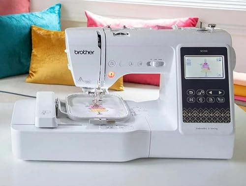 Brother SE700 Sewing and Embroidery Machine, Wireless LAN Connected, 135 Built-in Designs, 103 Built-in Stitches, Computerized, 4" x 4" Hoop Area