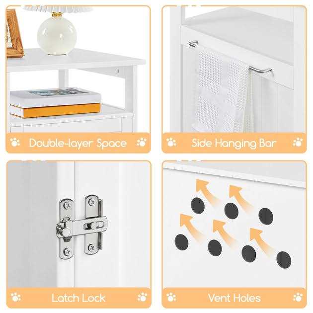 Yaheetech Box Furniture with Open Shelf Cat Litter Box - Pet Supplies online store