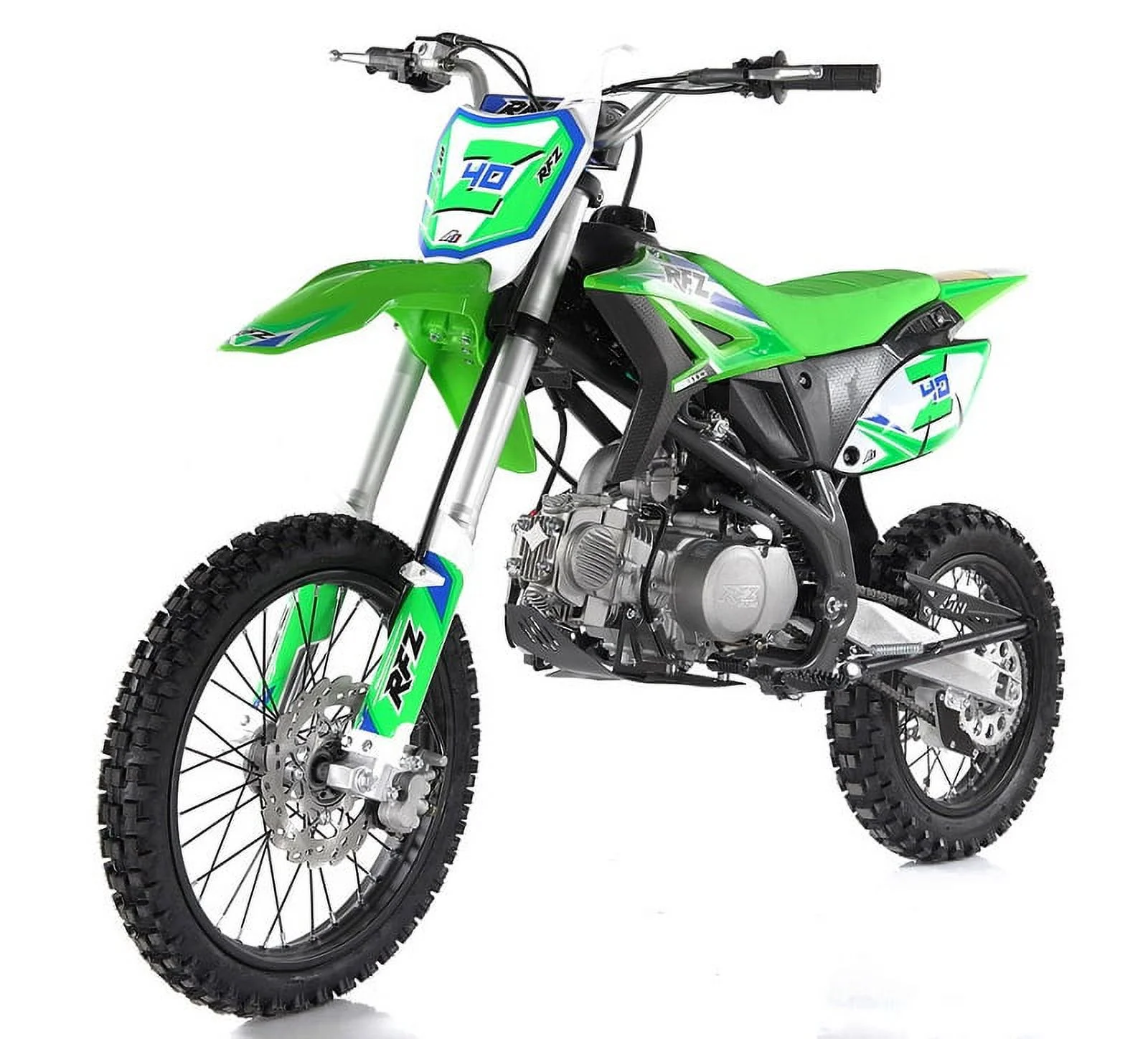 Apollo RFZ 140 Z40 Dirt Bike - Manual Transmission (17'/14') tires-Blue