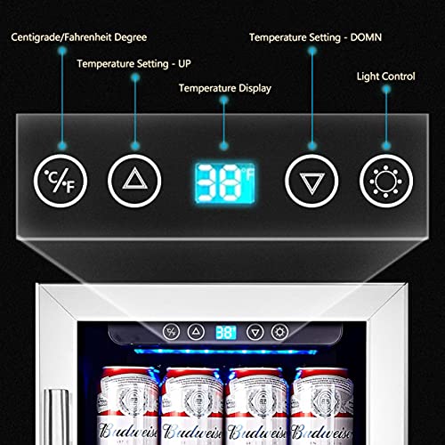 Kalamera 15 inch beverage cooler Built-in and Freestanding with Stainless Steel KRC-96BV154BV210508