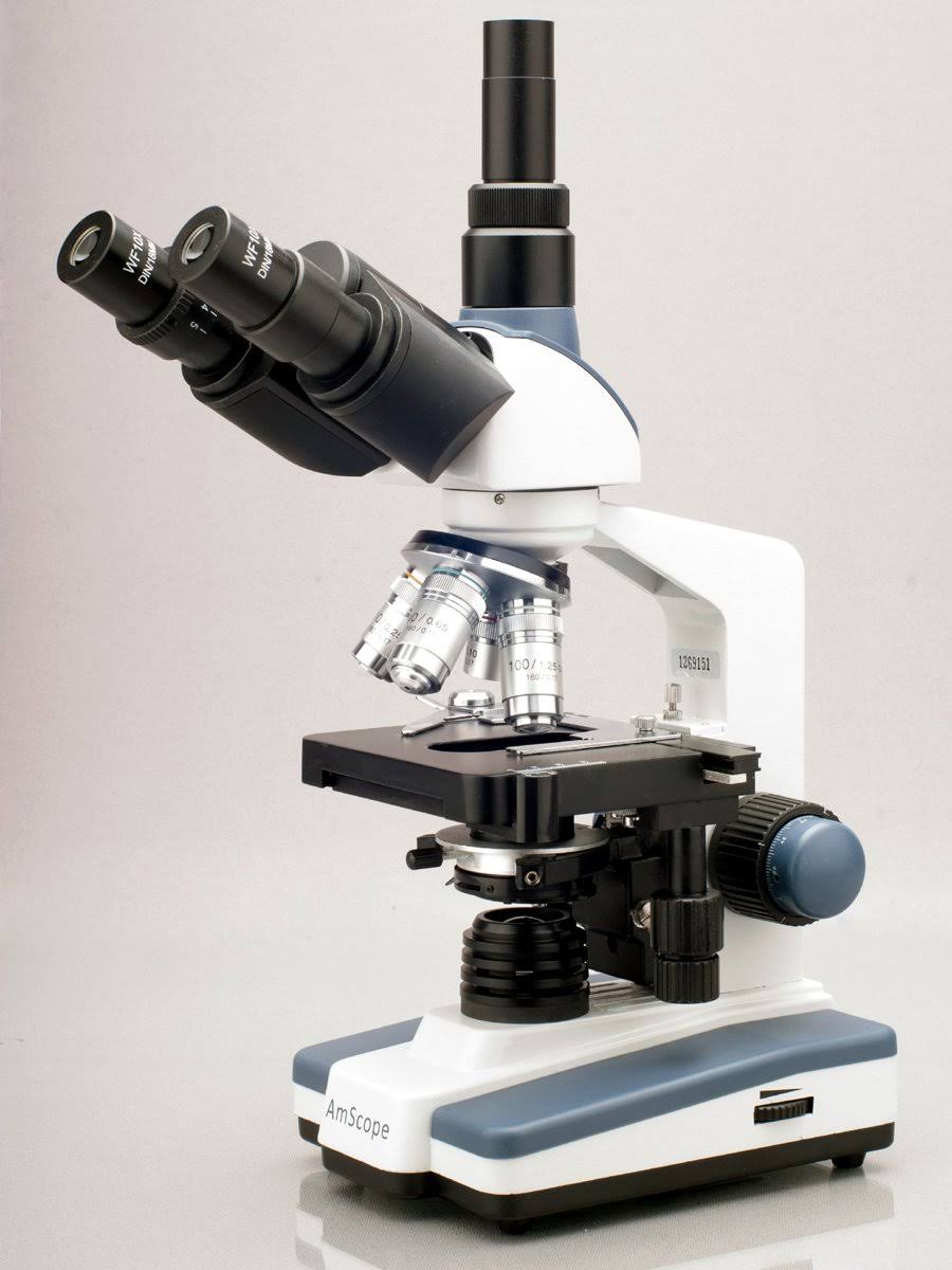 Amscope - 2000X LED Lab Trinocular Compound Microscope W 3D Mechanical Stage + 5MP Camera