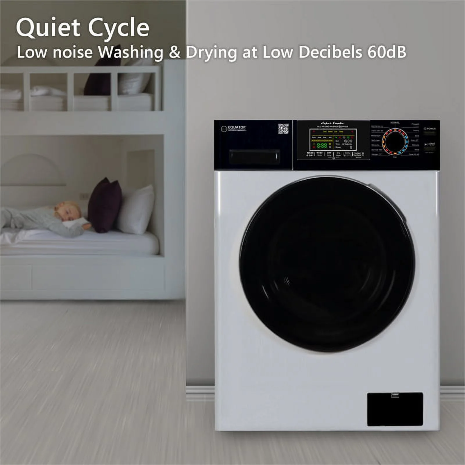 Equator Digital Compact 110V Vented/Ventless 18 lbs Combo Washer Dryer S/B