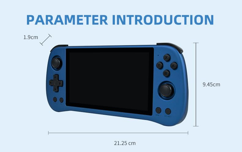 X55 Handheld Game Console with 5.5-Inch IPS Screen,HDMI Output RK3566 CPU, 4000mAh Battery Retro Portable Game Console for Kids and Adults（Black）