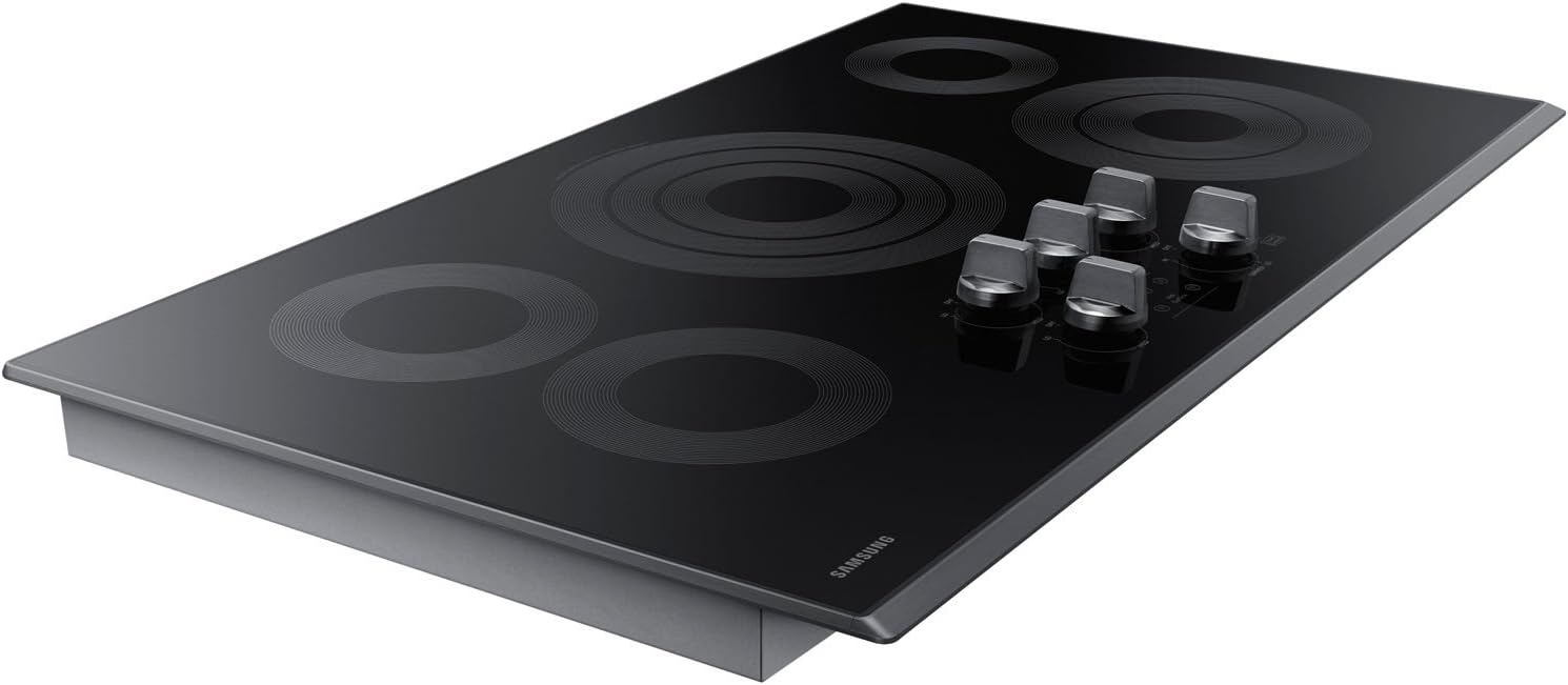 Samsung 36" Black Stainless Steel Electric Smoothtop Stovetop Cooktop NZ36K6430RG
