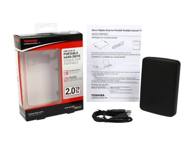 Toshiba Canvio 2 TB External HDD - Basics - USB 3.0 - 5,400 rpm