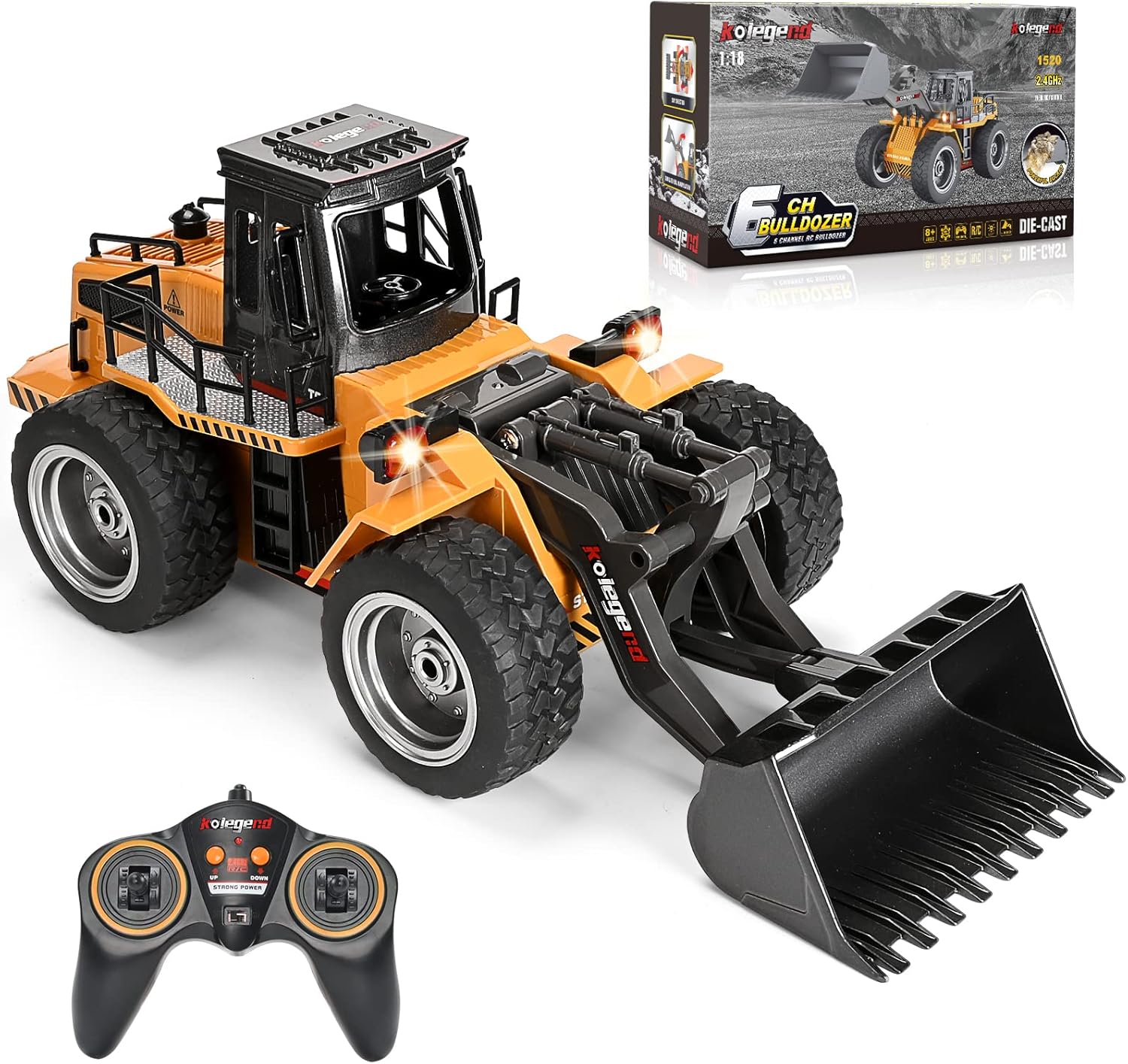 kolegend 22 Channel RC Excavator Remote Control Excavator Toy for Boys