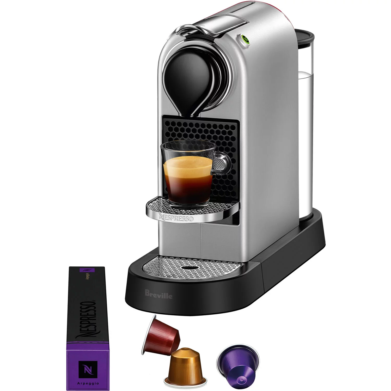 Breville Nespresso Citiz Single-Serve Espresso Machine in Silver