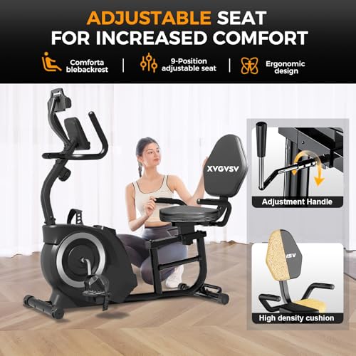 Recumbent Exercise Bike, Recumbent Stationary Bike for Home