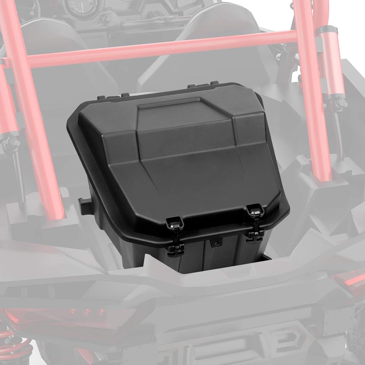 RZR Storage Box, Kemimoto Cargo Tool Box Waterproof Bed Box Compatible with Polaris RZR 900/ XP 1000/ XP 4 1000/ S 2014-2022 Black