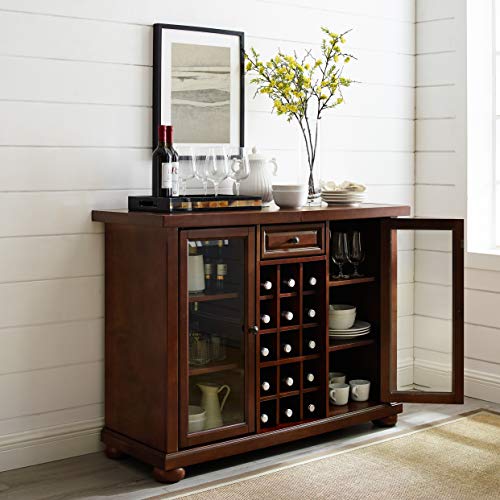 Crosley Furniture Cambridge Sliding Top Bar Cabinet - Black