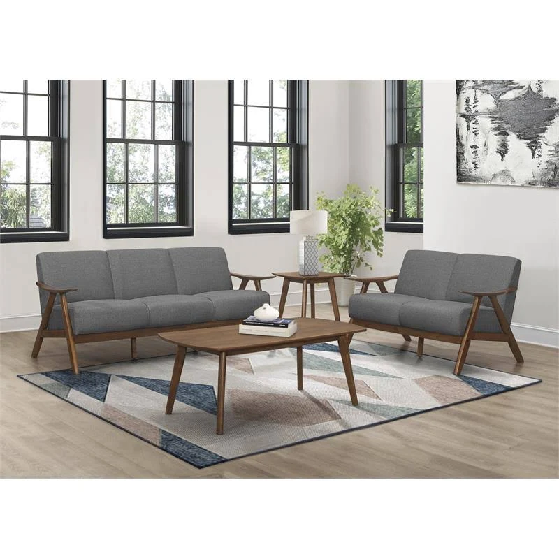 Homelegance Damala Gray Loveseat-1138GY-2