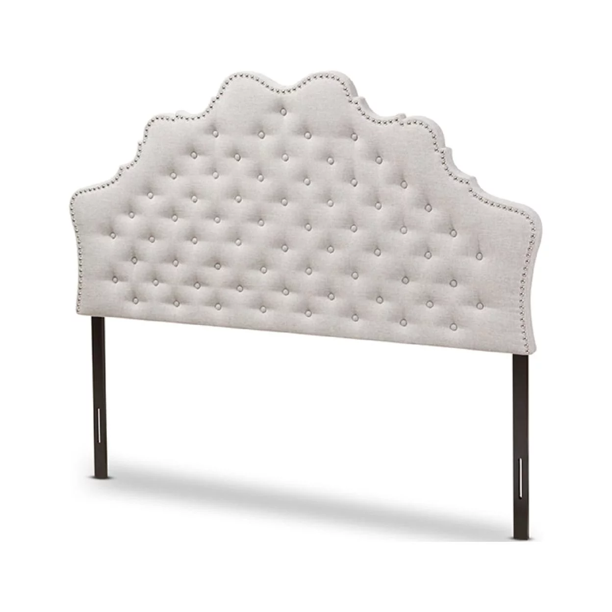 Baxton Studio Hilda Modern and Contemporary Greyish Beige Fabric Full Size Headboard,Wholesale Interiors