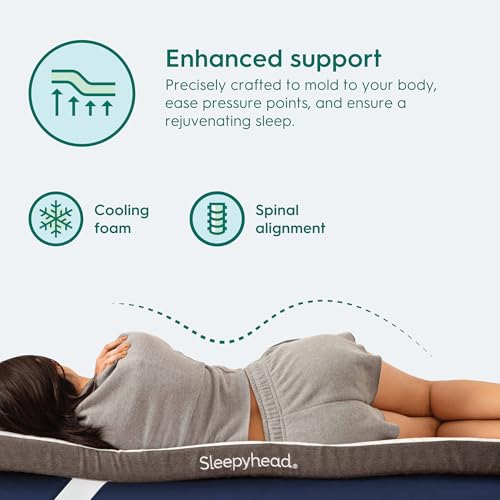 Sleepyhead Twin XL 2 Inch Gel Memory Foam Mattress Topper for College Dorm – Thick
