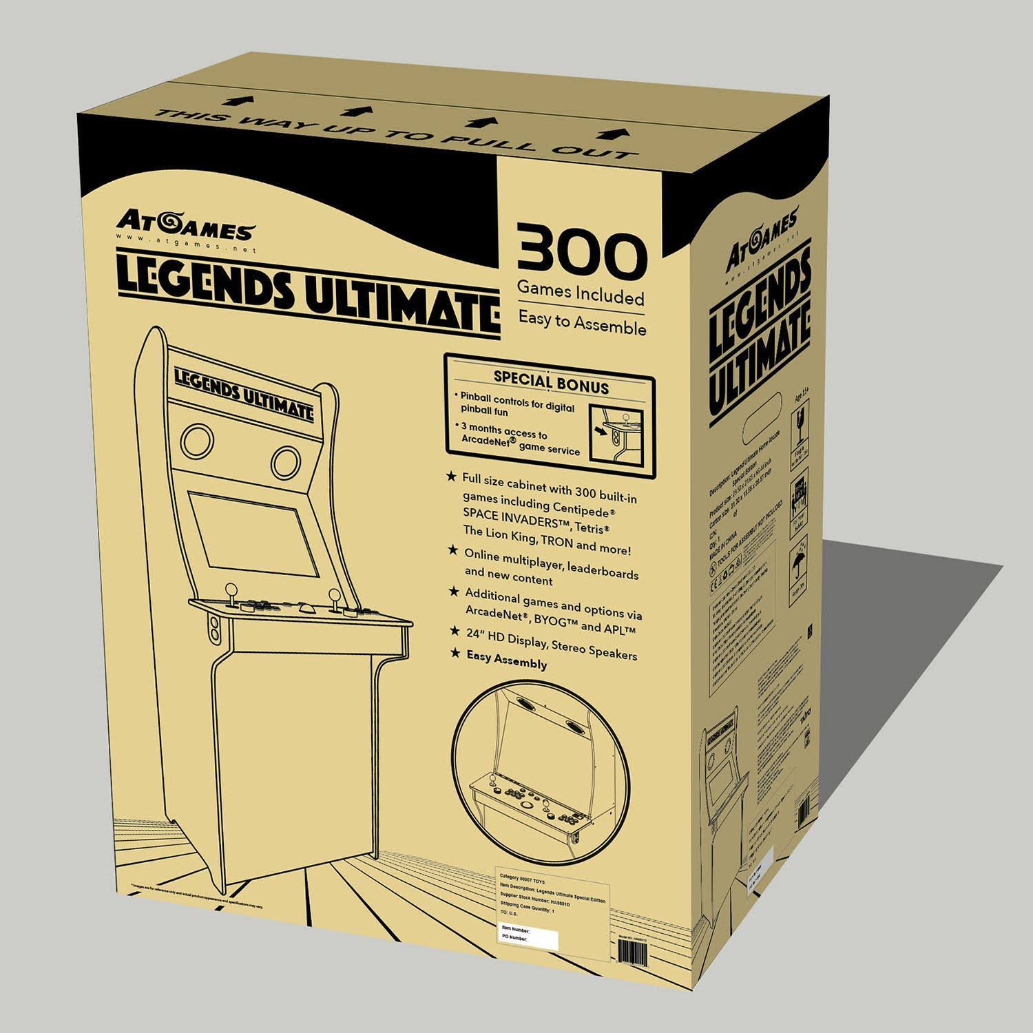 AtGames Legends Ultimate Home Arcade 300 built-in games