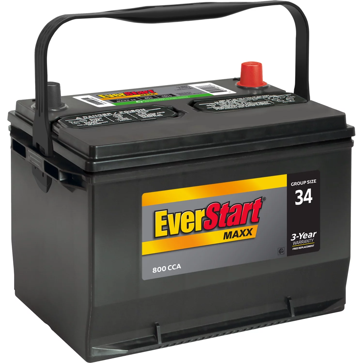 EverStart Maxx Lead Acid Automotive Battery, Group Size 34 12 Volt, 800 CCA - Radiant Selections
