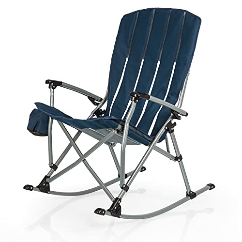 PICNIC TIME Outdoor Rocking Camp Chair - XL Heavy Duty Camping Chair for Adults