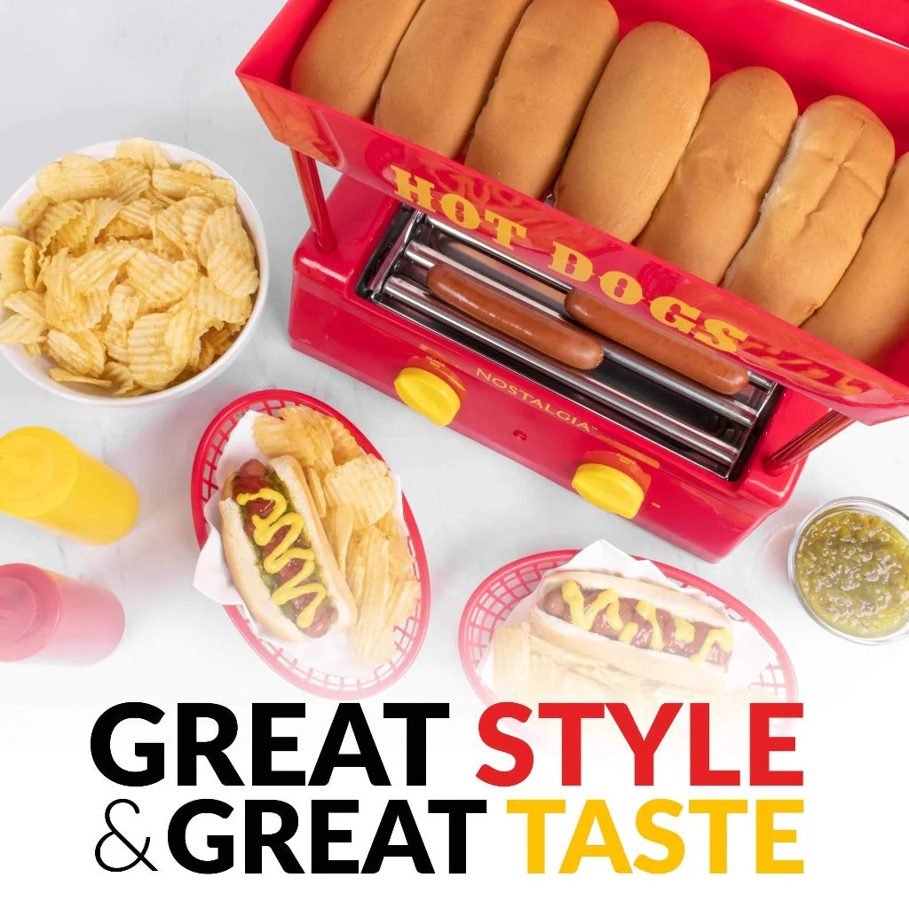 Hot Dog Roller and Bun Warmer, 8 Hot Dog and 6 Bun Capacity