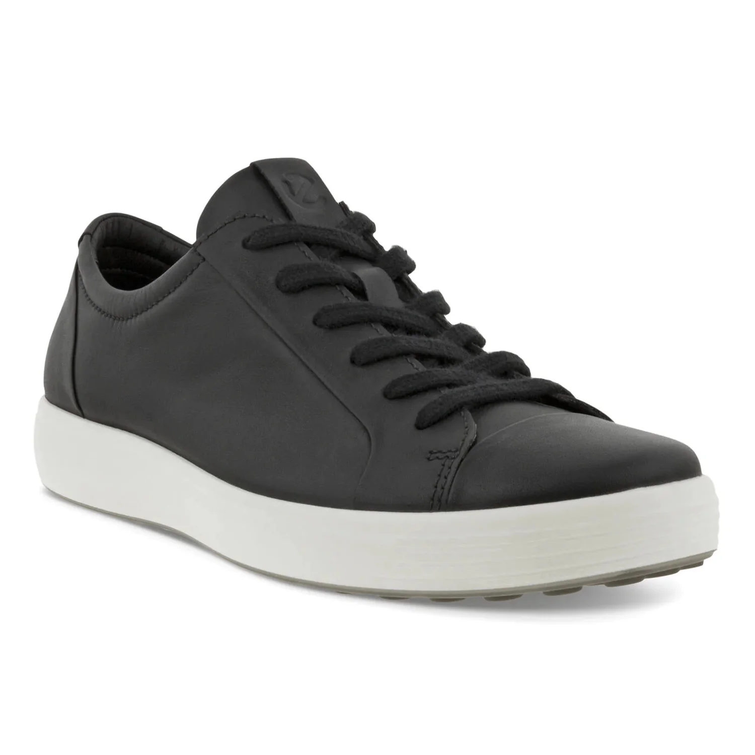 Men's ECCO Soft 7 Sneaker Black Leather/Nubuck 42 M