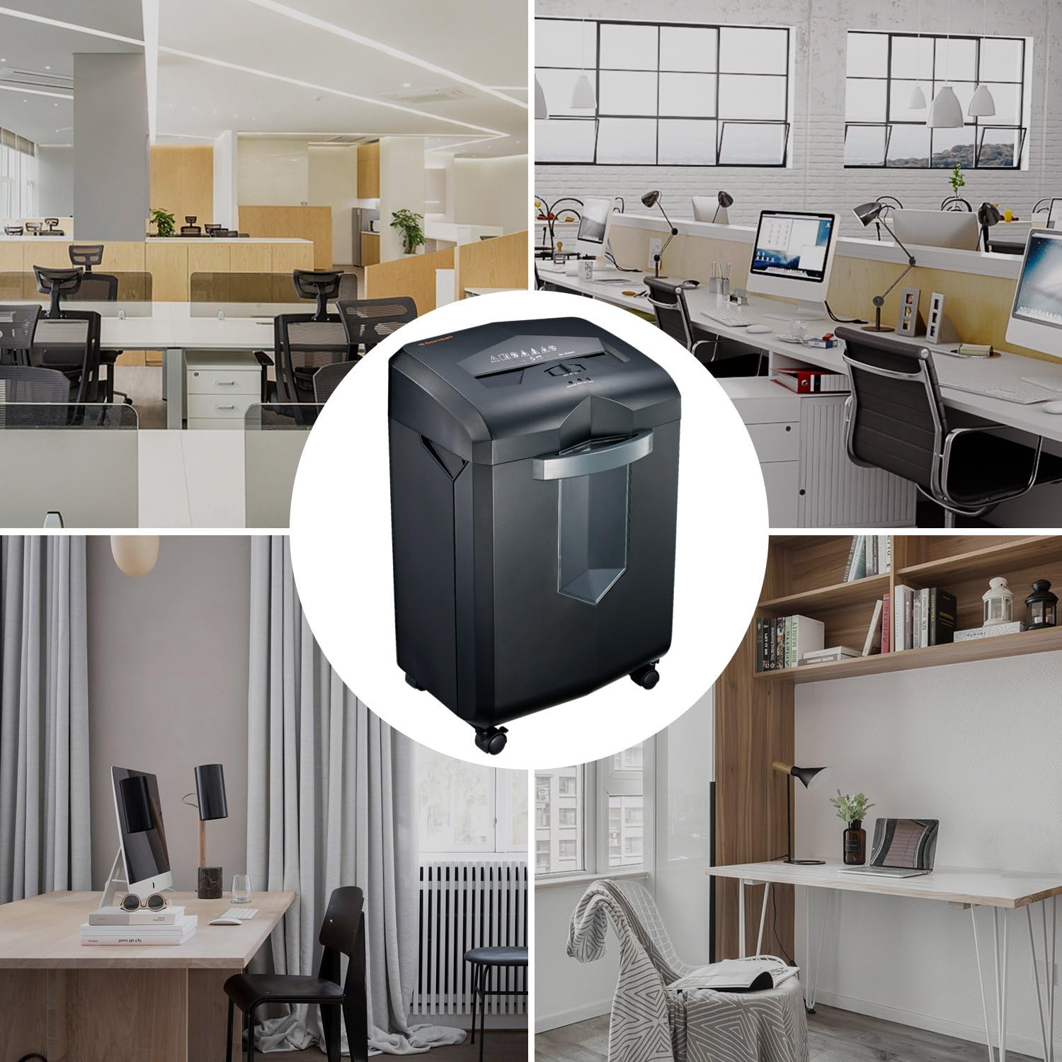 Bonsaii Updated 60-Minute Heavy-Duty Micro-Cut Paper Shredder, 14-Sheet Shredding Capacity for Office and Home Use