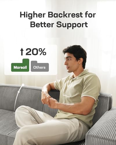 Marsail 142" Oversized Deep U Shaped Modular Sofa, Corduroy Cloud Couches with Deep Seats and High-Back Design