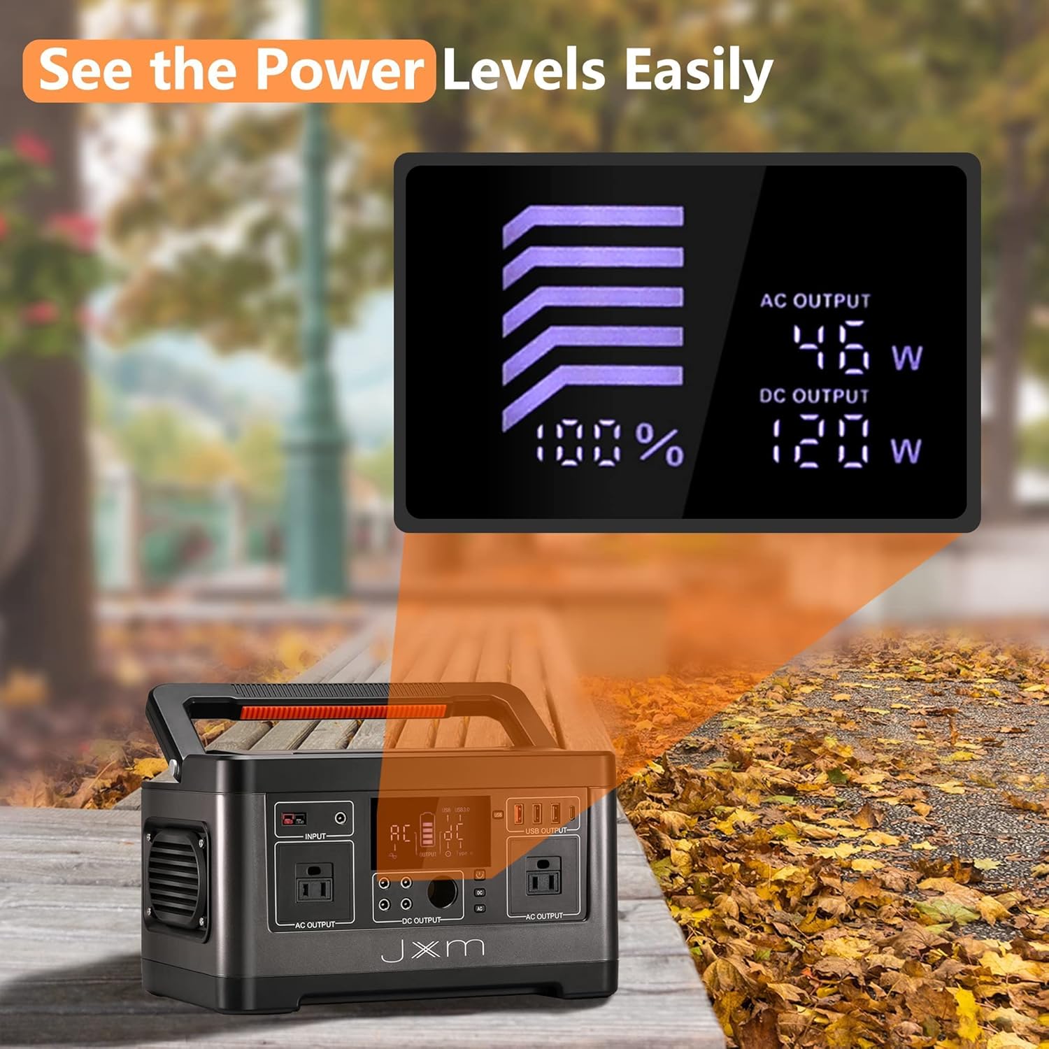 JXXM Portable Power Station 1002Wh Solar Generator, LiFePO4 Battery with 110V/1000W Pure Sine Wave AC Outlet