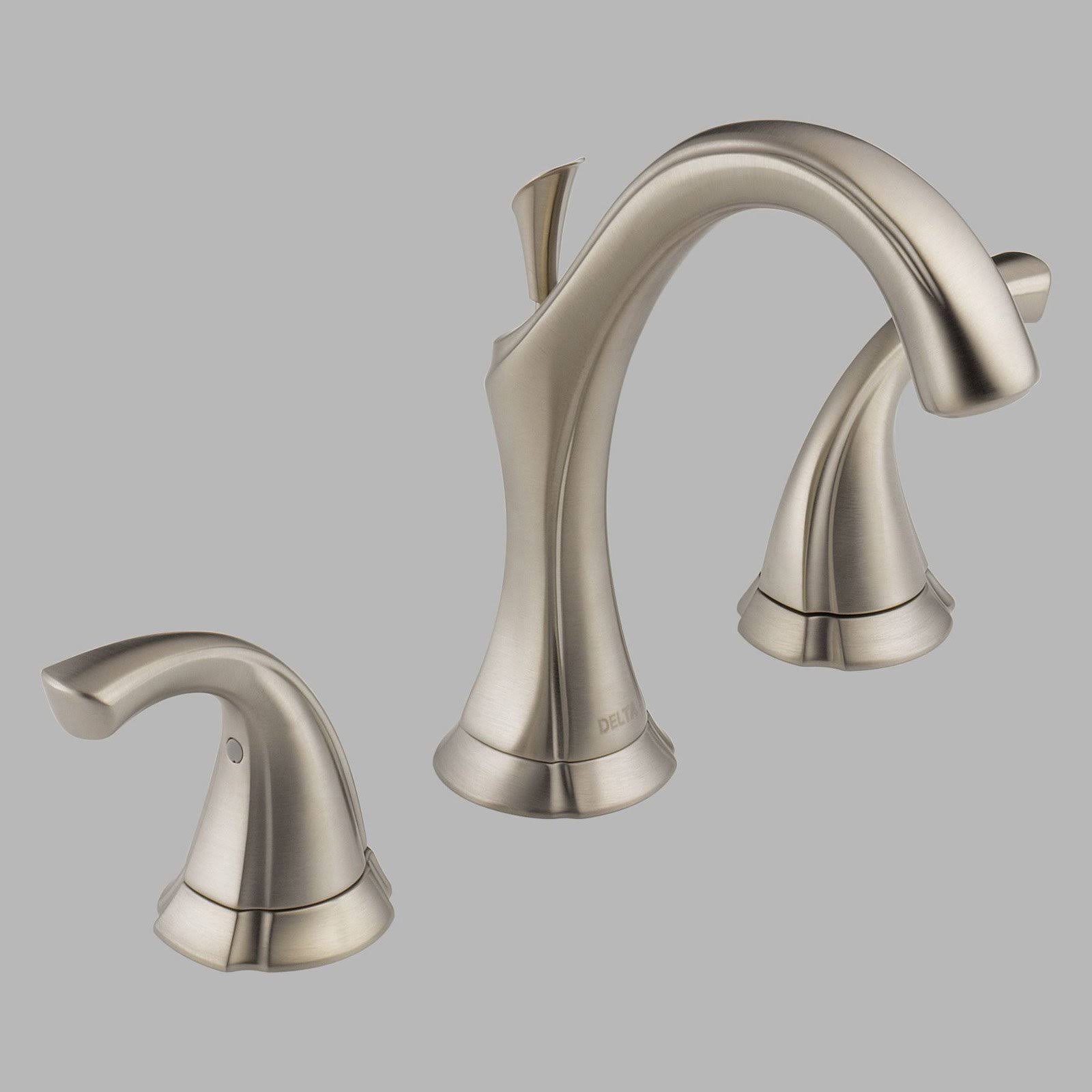 Delta 3592LF-SS Addison Two Handle Widespread Bathroom Faucet Stainless