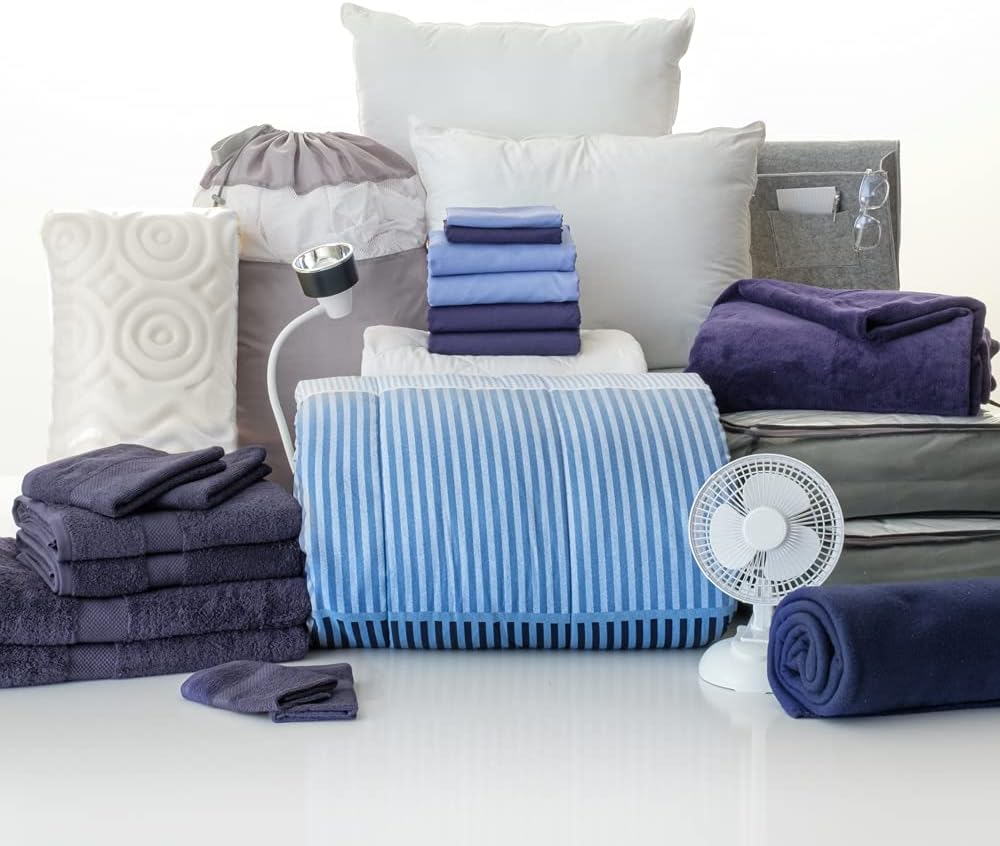 OCM College Dorm Room 25-Piece Complete Campus Pak Trunk Bundle | Twin XL Bedding