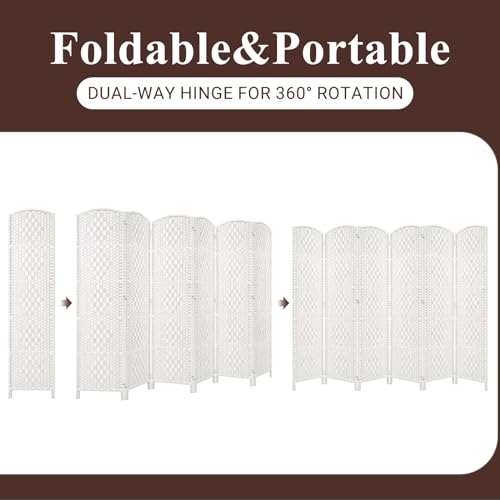 Room Divider, Room Dividers and Folding Privacy Screens, 16in Privacy Screen, 6 Panel Temporary Wall Partitions, 6ft Space Separation Panel Screen
