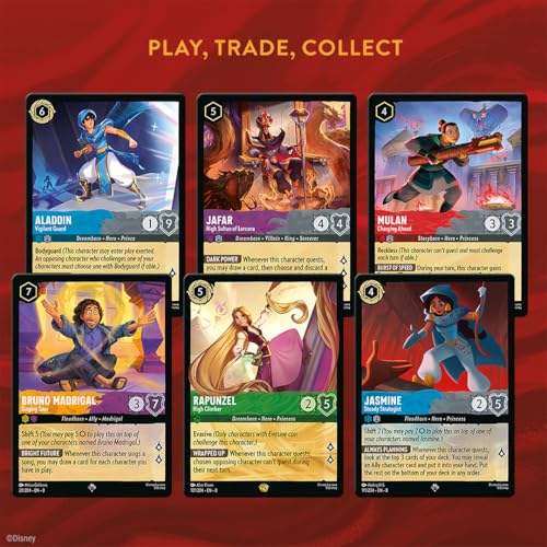 Ravensburger Disney Lorcana TCG: Reign of Jafar Booster Pack Display | 24 Packs with 12 Trading Cards Each | Ideal for Collectors & Disney Fans |