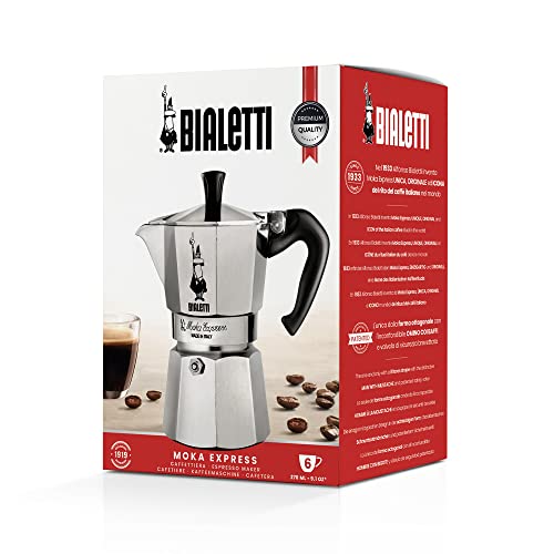 Bialetti Moka Express 6 Cup, 1 EA, silver, 6800, 06800