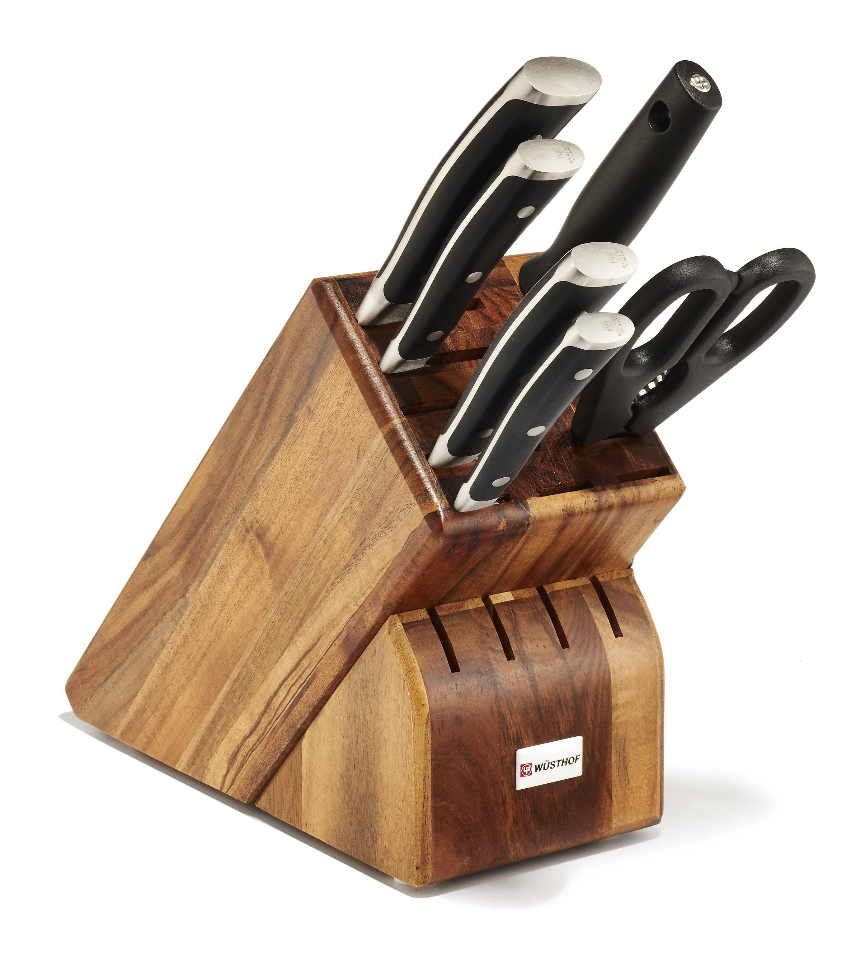 Wusthof Classic Ikon 7-Piece Knife Block Set - Acacia