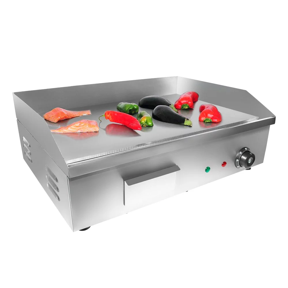 GorillaRock Flat Top Griddle | Teppanyaki Grill with Single Thermostat | Commercial Griddle | 21.50 x 16.00 | 110V