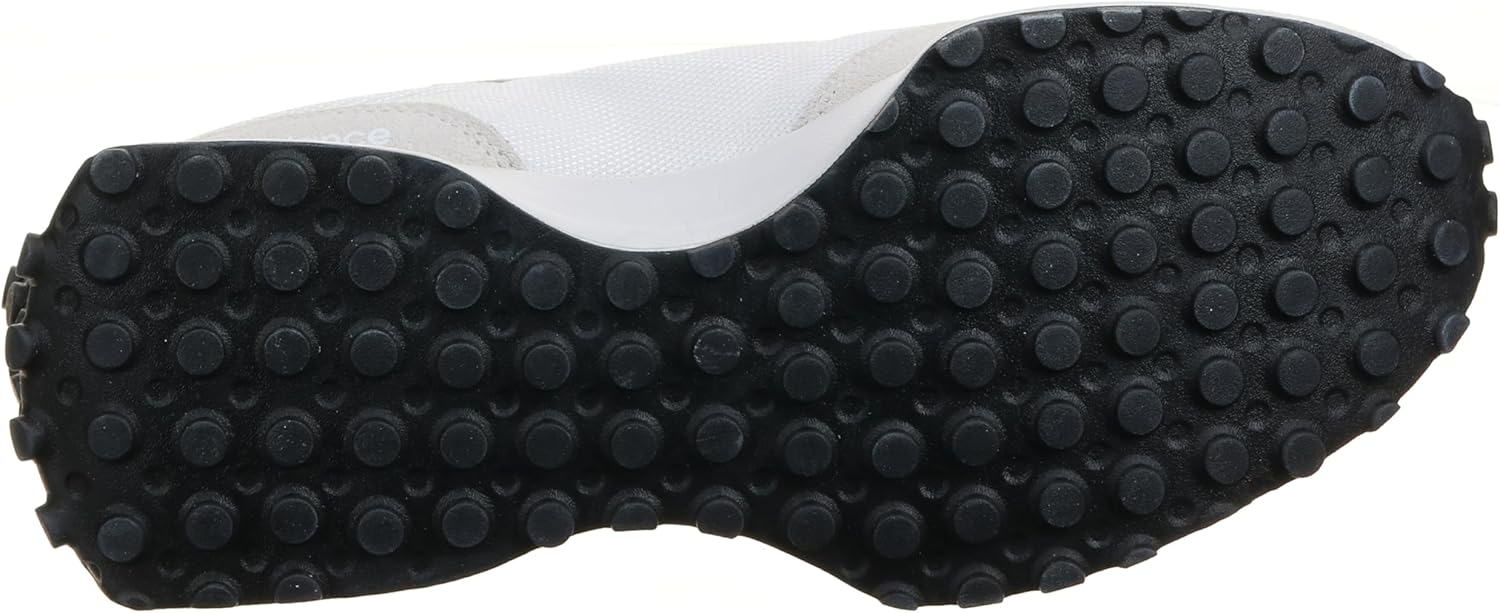 New Balance Men's 327 Sneaker, White with Black (us_Footwear_Size_System, Adult, Men, Numeric, Medium, Numeric_9_Point_5)