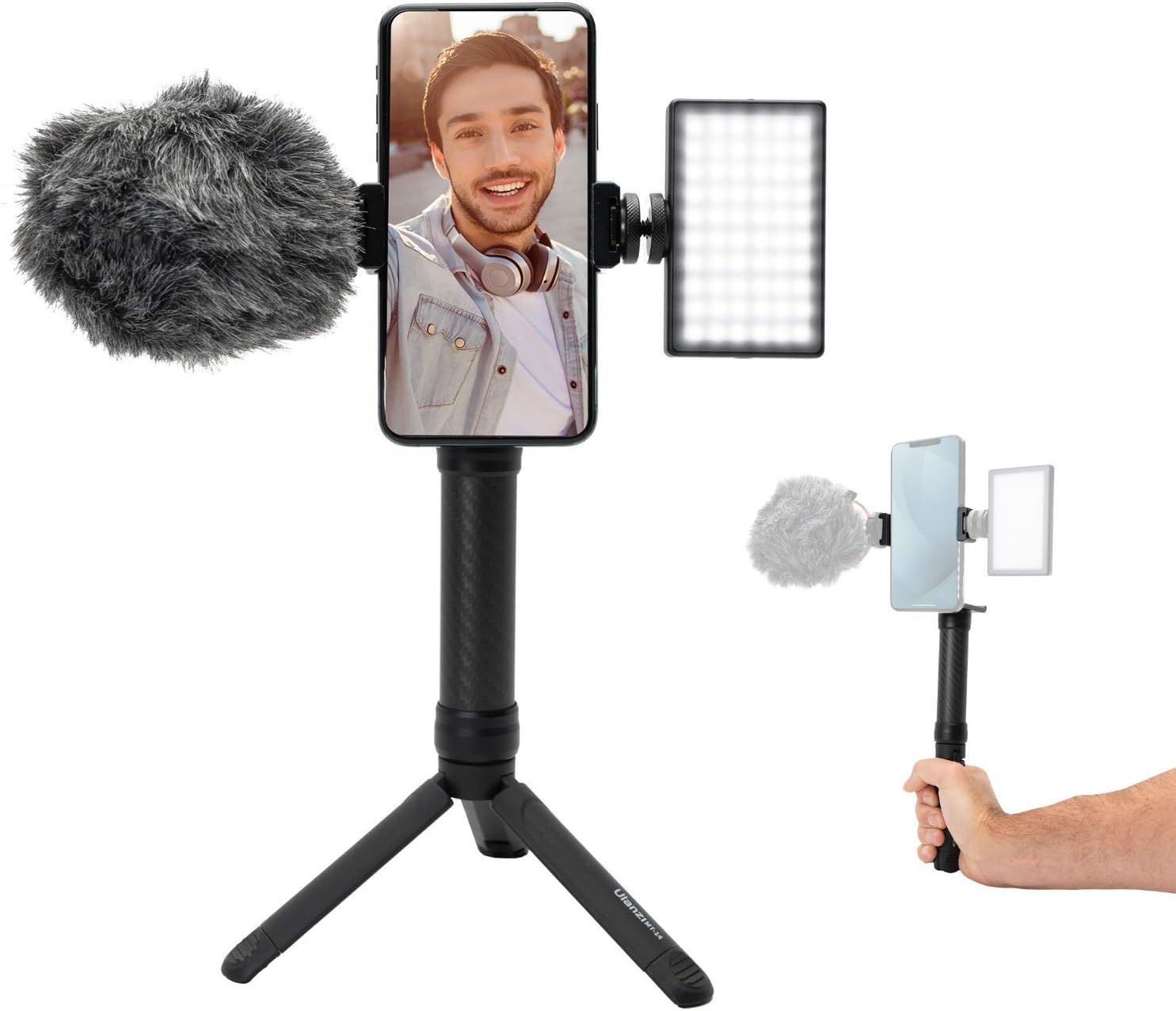Lume Cube Mobile Creator Tripod Stand | Adjustable Smartphone Vlogger Stand, 360-Degree Rotating Phone Mount | Lightweight
