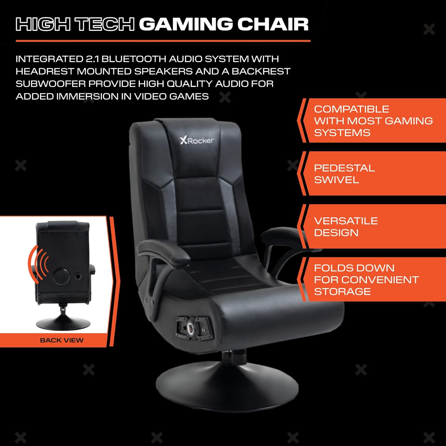 X Rocker 5111501 Sphynx 2.1 Wireless-Black