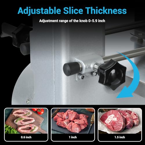 1500W Electric Meat Bone Saw Machine Commercial&Home Use Food Grade Cutter 0.6-5.9”Thickness