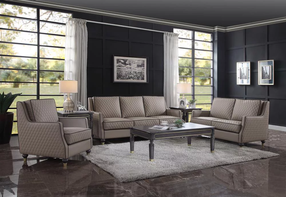 Classic Tan & Tobacco Sofa by Acme House Marchese 58860