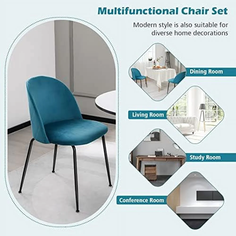 xrboomlife Modern Velvet Dining Chairs Set of 4