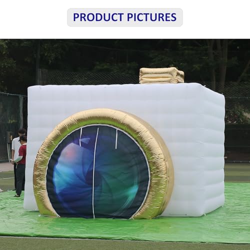 SAYOK Inflatable Party Tent Inflatable Nightclub White Inflatable Camera Photo Booth Enclosure Inflatable Cube Tent for Event, Show, Exhibition, Bars