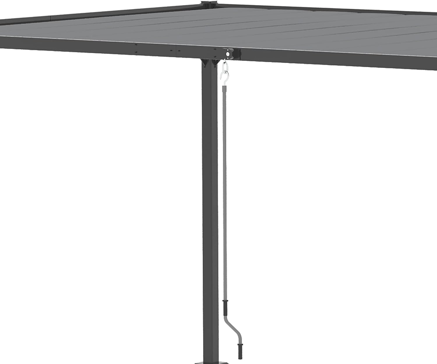Outsunny 10' x 10' Outdoor Louvered Pergola Patio Aluminum Gazebo Canopy with Adjustable Roof Sun Shade for Party, Lawn, Garden, Grey